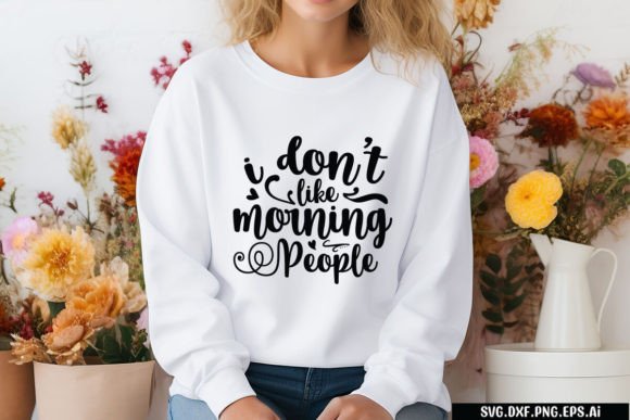 I Don’t Like Morning People Cat SVG