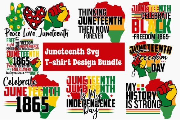Juneteenth Svg T-shirt Design Bundle