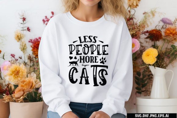 Less People More Cat SVG Cut File