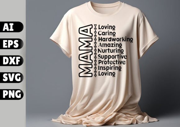 MAMA Loving Mothers Day Vector Graphics