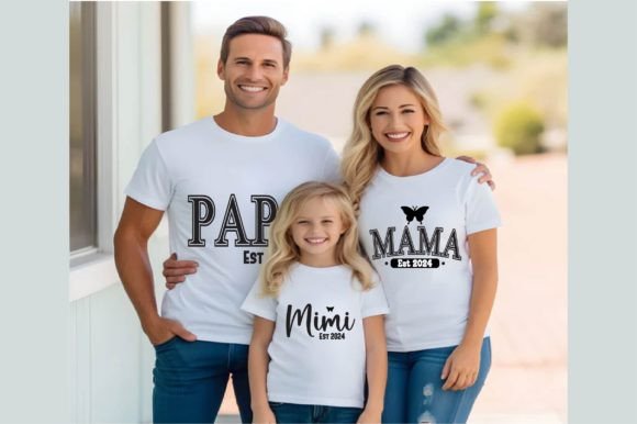 Mama Mini Papa Family Design Bundle: Graphics & T-Shirt Designs