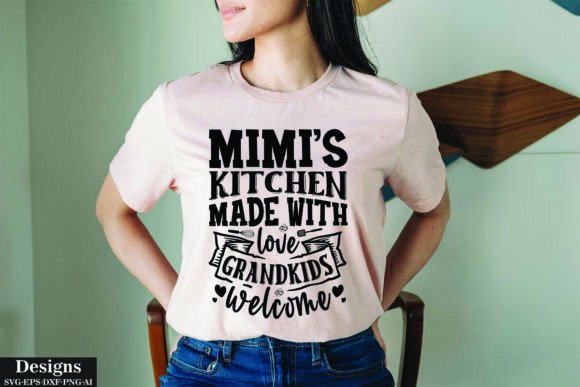 Mimi's Kitchen Made with Love Grandkids Graphics