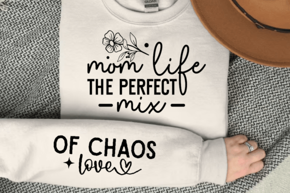 Mom Life the Perfect Mix: Sleeve SVG Graphics for T-Shirt Designs