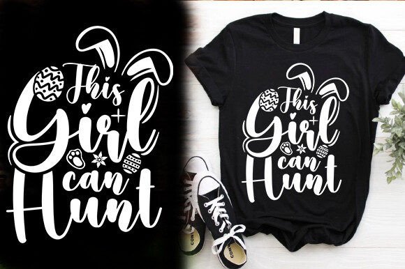 This Girl Can Hunt T-Shirt Design Graphics